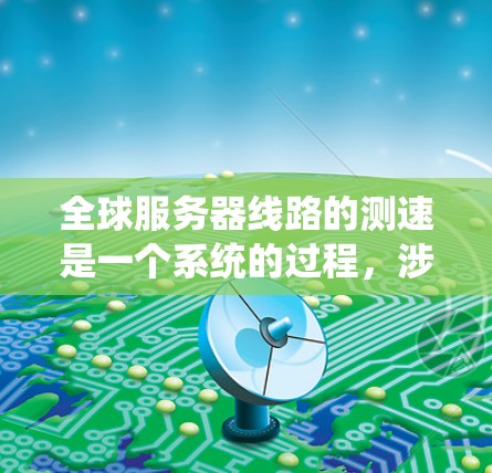全球服务器线路的测速是一个系统的过程，涉及多种方法和工具，根据具体需求选择最合适的方法。以下是对测速方法的详细总结