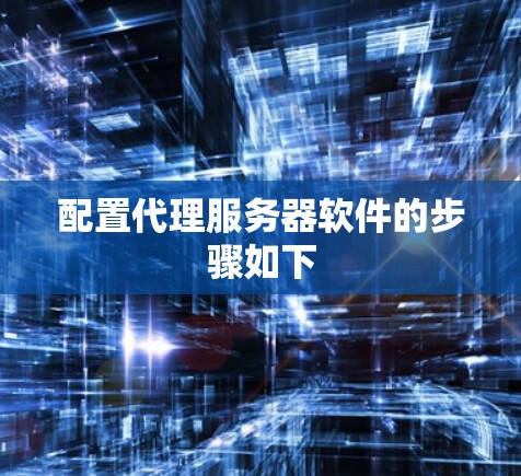 配置代理服务器软件的步骤如下 配置代理服务器软件的步骤如下