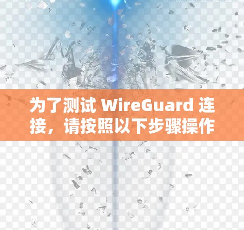 为了测试 WireGuard 连接，请按照以下步骤操作
